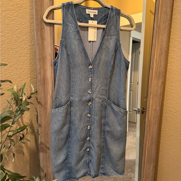 Cloth & Stone Light Blue Sleeveless Mini Dress - Picture 3 of 7